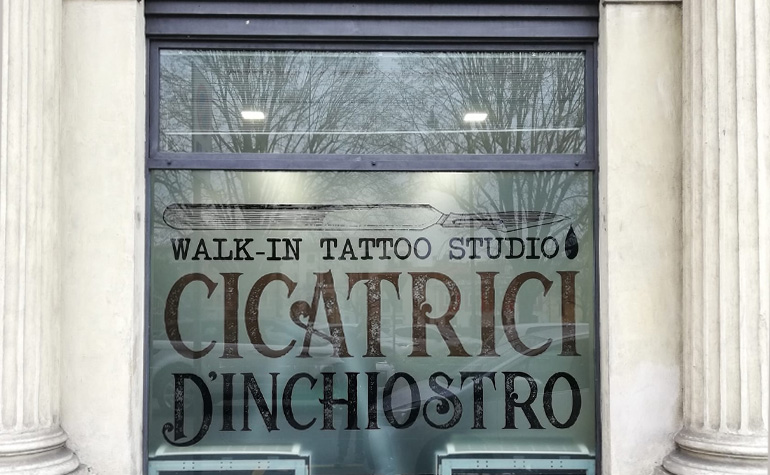 Stampa per vetrina Tattoo | Nuovo Timbrificio Venezia